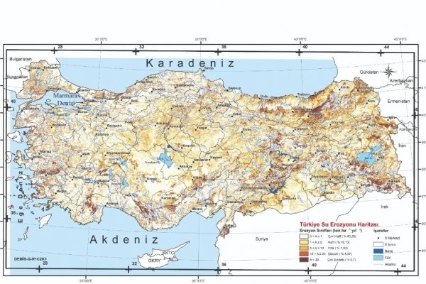 Türkiye'nin Su Erozyon Haritası güncellendi