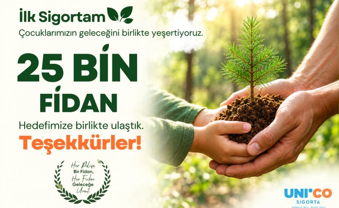 Unico Sigorta'dan üç yılda 65 bin fidan bağışı