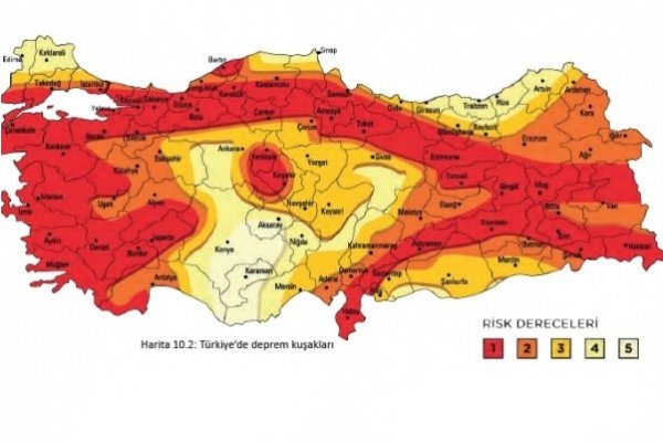 Türkiye'de 46 ilde deprem riski azaldı, 6 ilde arttı